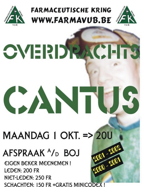 20011001 Overdrachtscantus Affiche